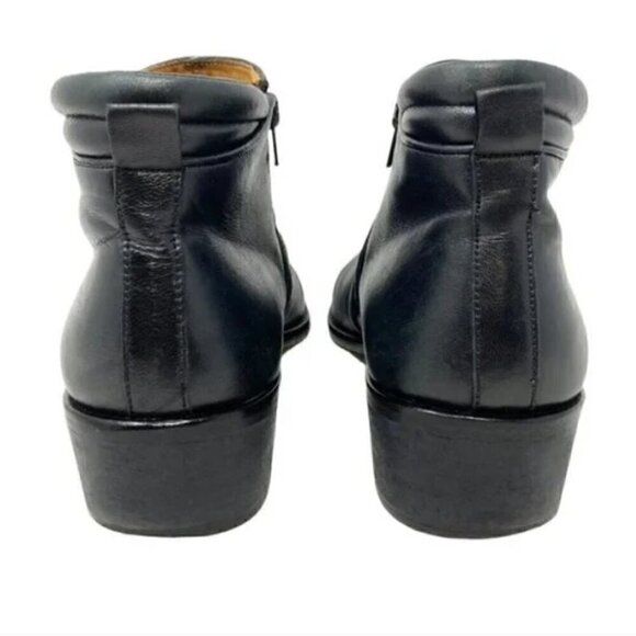 Mario Calugi Black Calf Leather Zip Ankle Boots - Size 7.5 - Picture 6 of 8